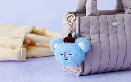 Line Friends BT21 Koya Face BTS Plush 'HOPE IN LOVE' Keychain