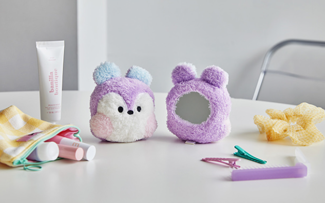 Line Friends BT21 Mang Plush Doll Mirror