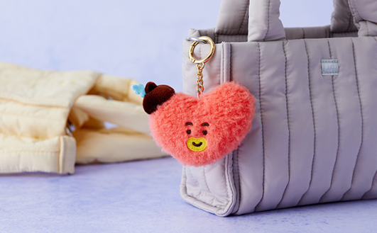 Line Friends BT21 Tata Face 'HOPE IN LOVE' Plush Toy Keychain