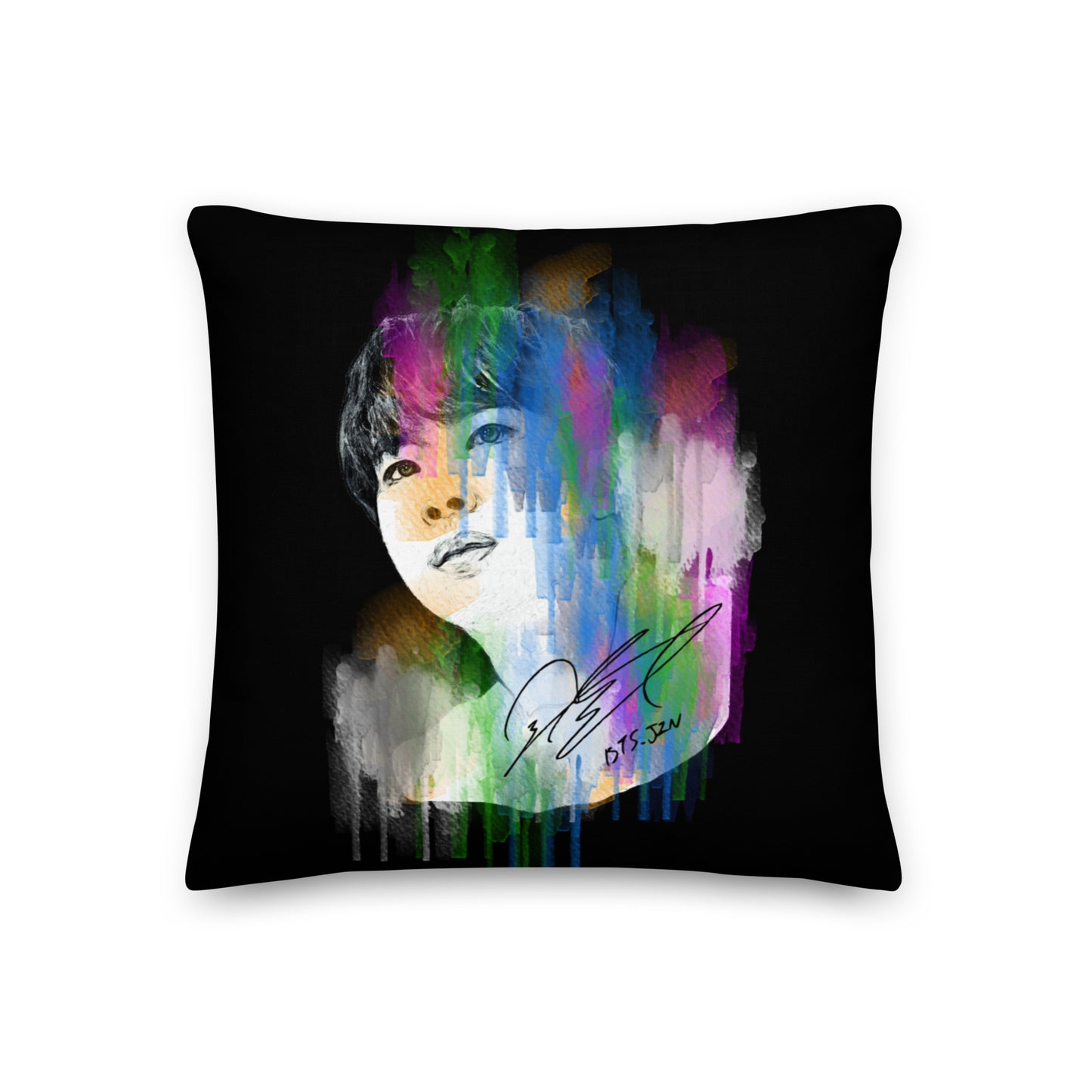 BTS Jin, Kim Seok-jin Waterpaint Portrait Premium Pillow