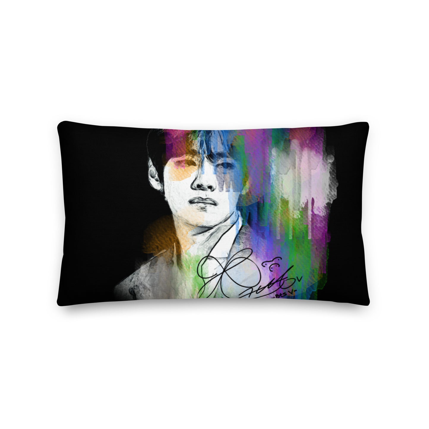 BTS V, Kim Tae-hyung Waterpaint Portrait Premium Pillow