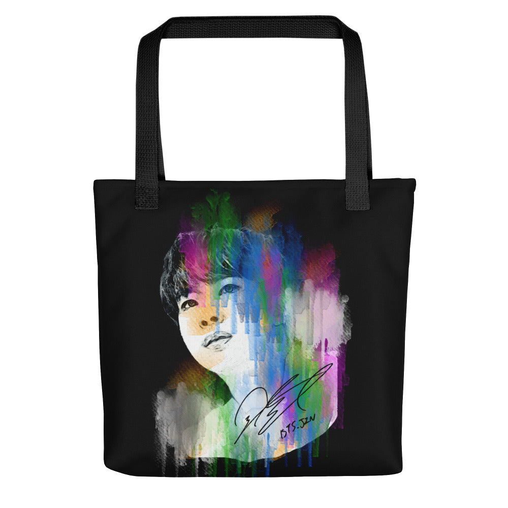 BTS Jin, Kim Seok-jin Waterpaint Portrait Tote Bag