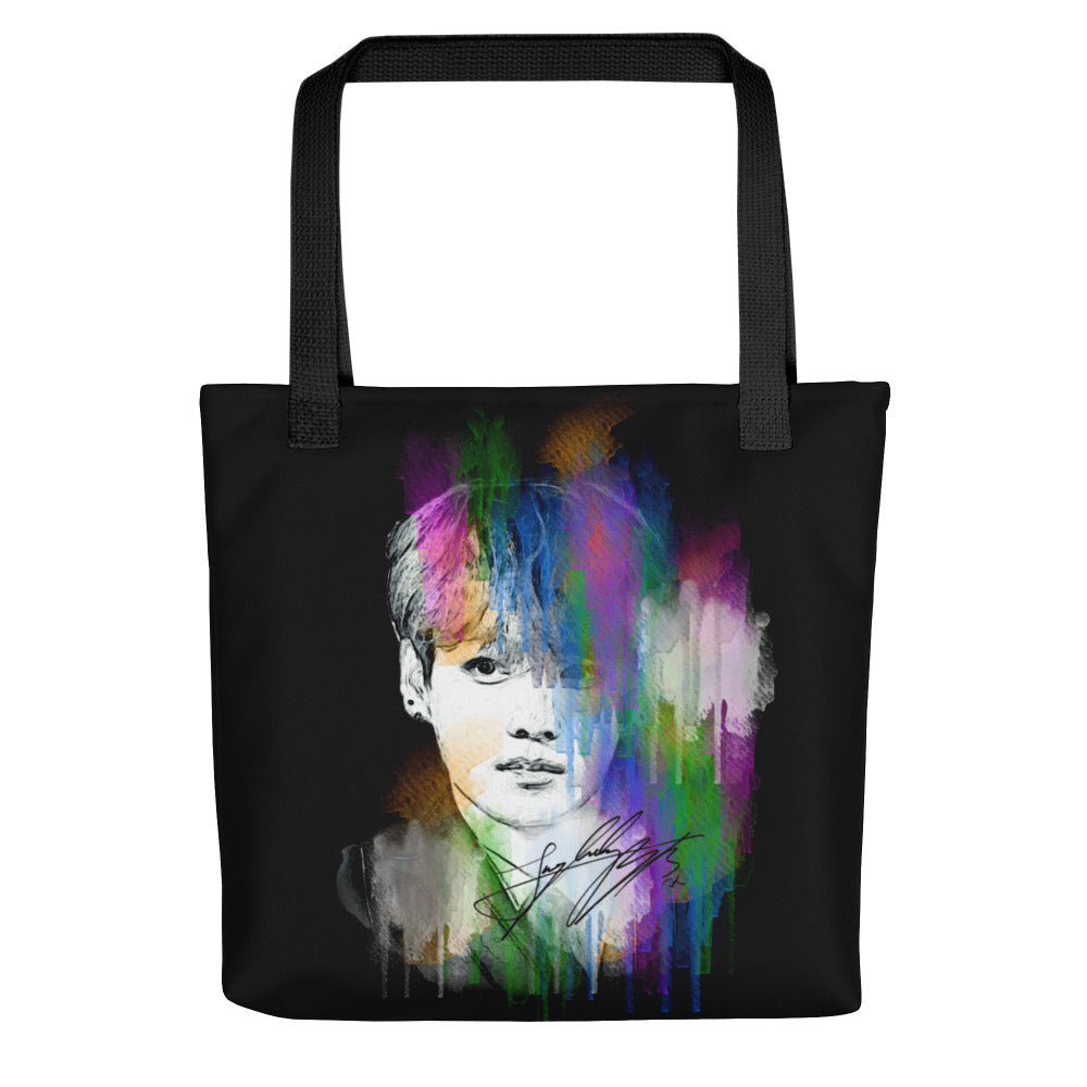 BTS Jungkook, Jeon Jung-kook Waterpaint Portrait Tote Bag