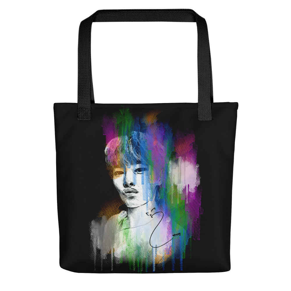 Stray Kids I.N, Yang Jeong-in Waterpaint Portrait Tote Bag