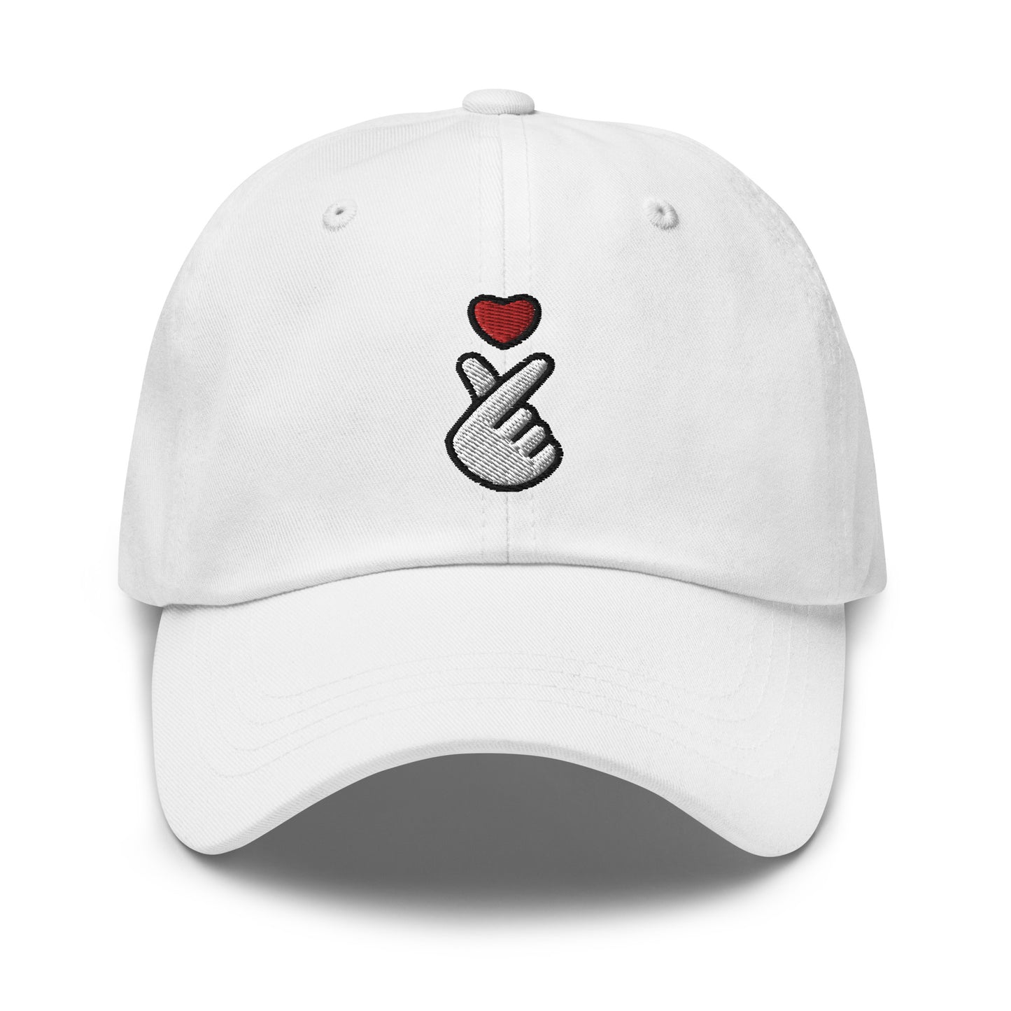 Korean Red Finger Heart Kpop Merch Embroidery Dad Hat - kpophow