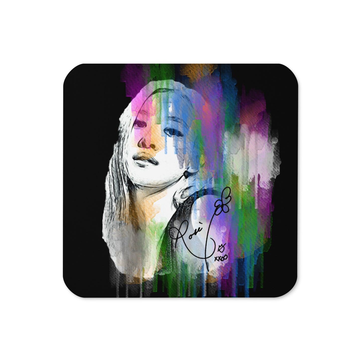 BLACKPINK Rosé, Roseanne Park Waterpaint Portrait Cork Coaster