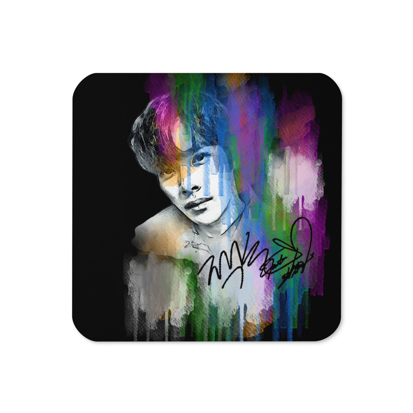 GOT7 Jackson, Jackson Wang Waterpaint Portrait Cork Coaster