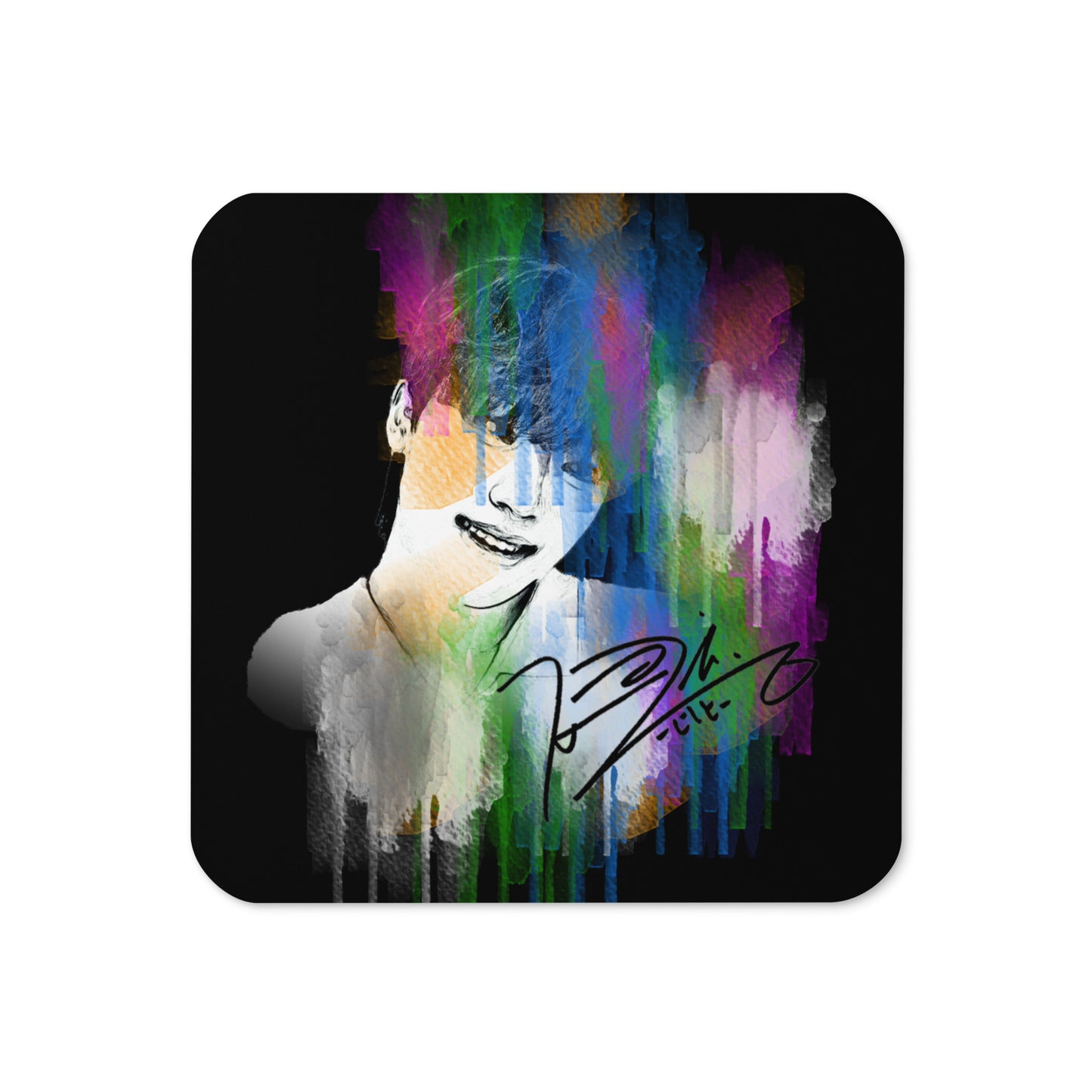 SEVENTEEN Dino, Lee Chan Waterpaint Portrait Cork Coaster