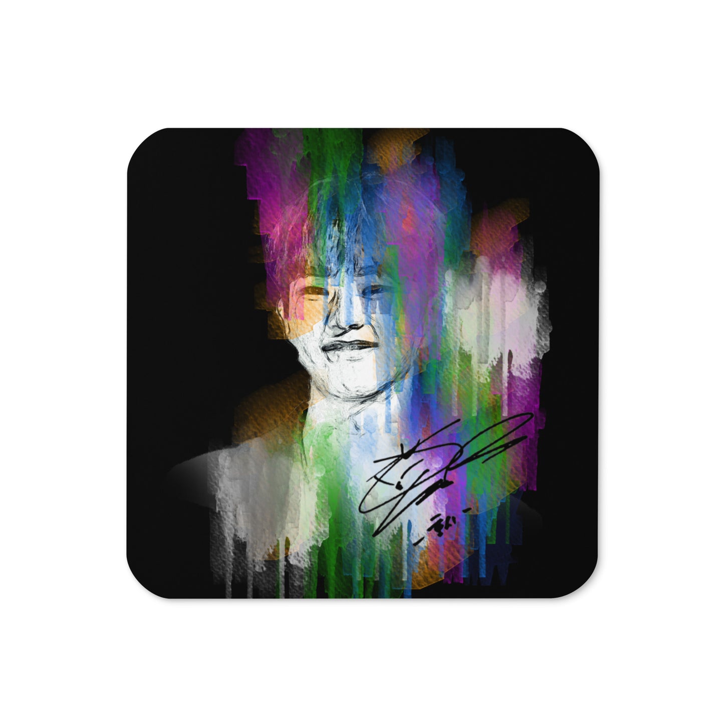 SEVENTEEN Hoshi, Kwon Soon-young Waterpaint Portrait Cork Coaster