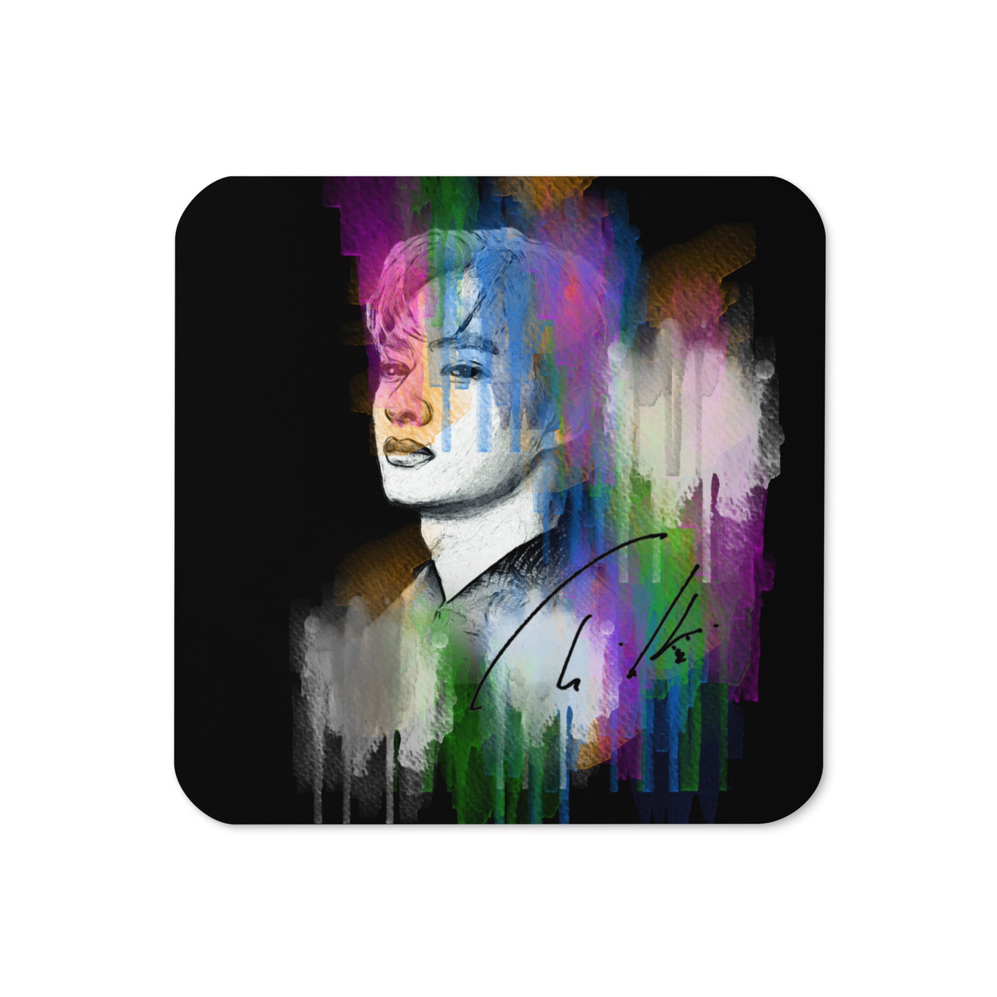SEVENTEEN Jun, Wen Junhui Waterpaint Portrait Cork Coaster