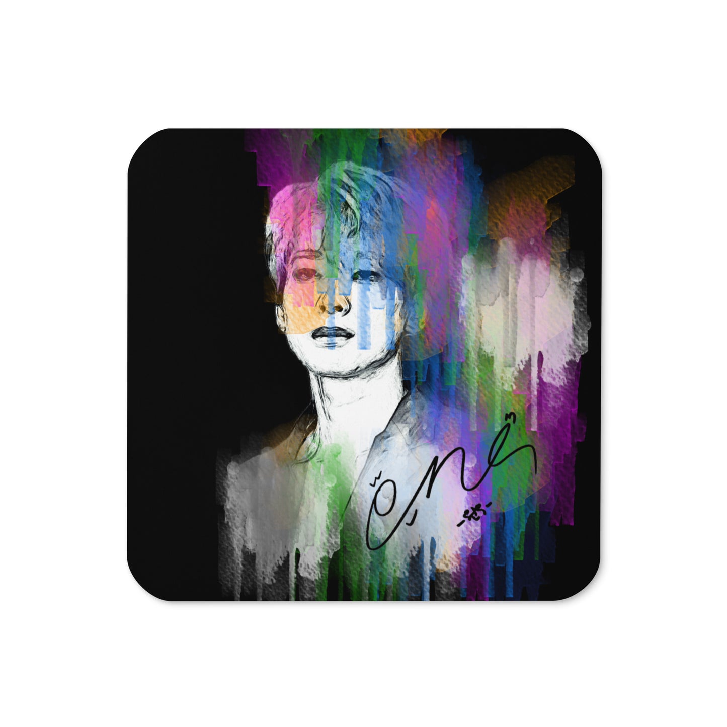 SEVENTEEN Wonwoo, Jeon Won-woo Waterpaint Portrait Cork Coaster
