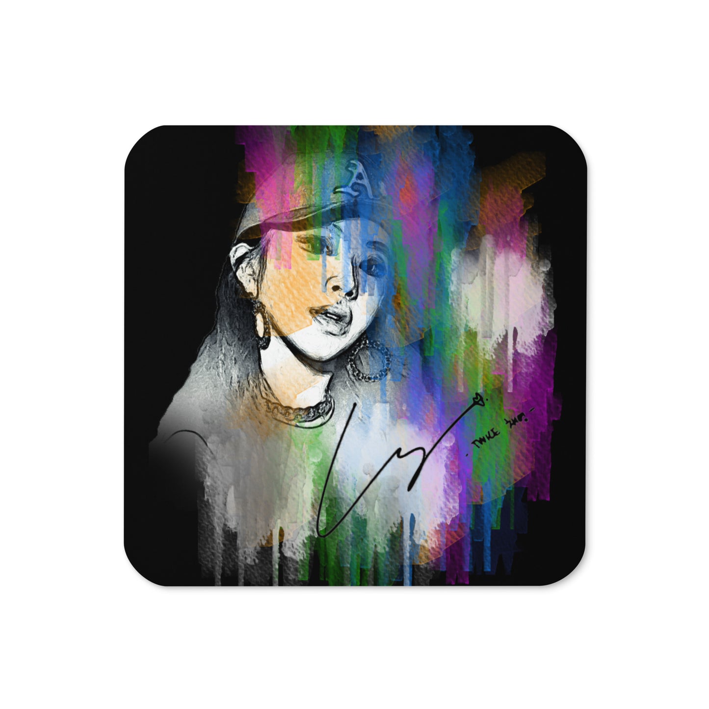 TWICE Chaeyoung, Son Chae-young Waterpaint Portrait Cork Coaster
