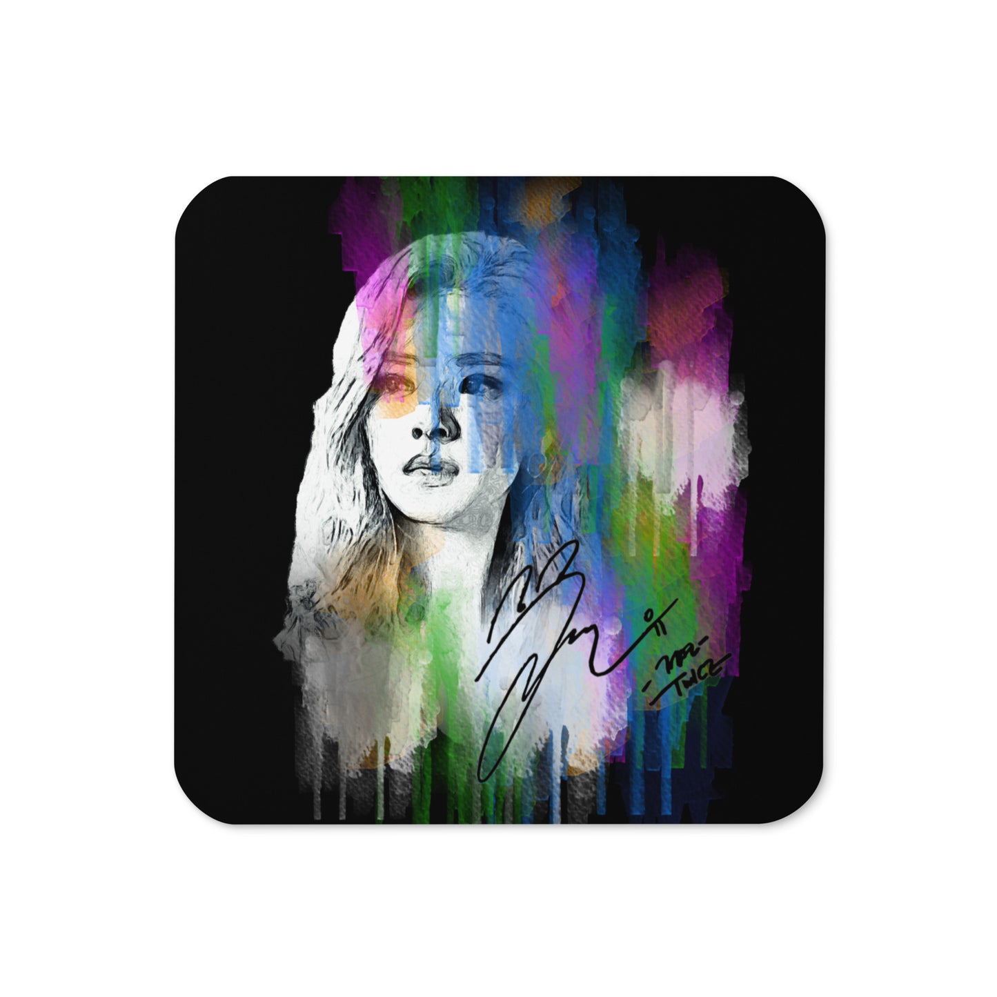 TWICE Jeongyeon, Yoo Jeong-yeon Waterpaint Portrait Cork Coaster