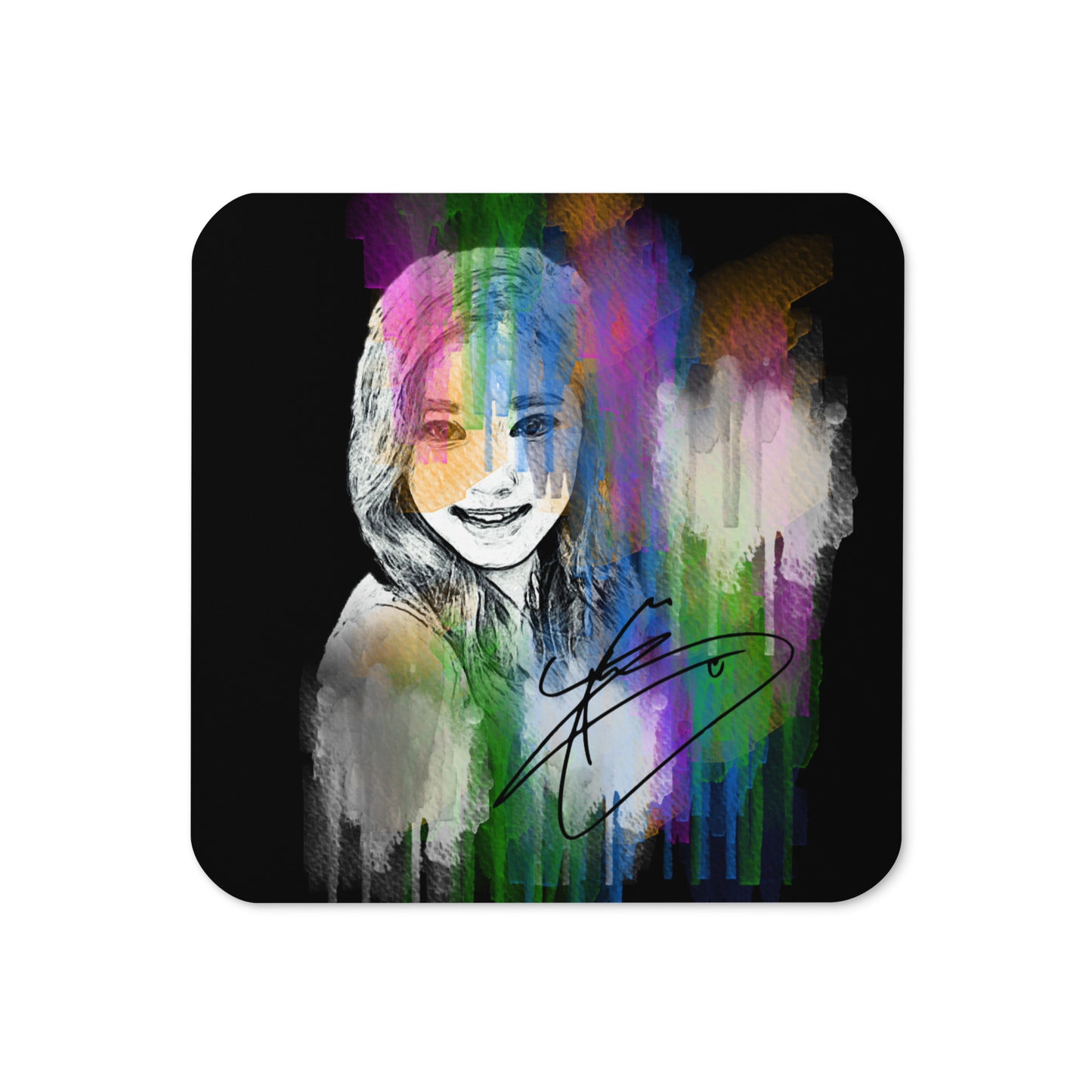 TWICE Tzuyu, Chou Tzu-yu Waterpaint Portrait Cork Coaster