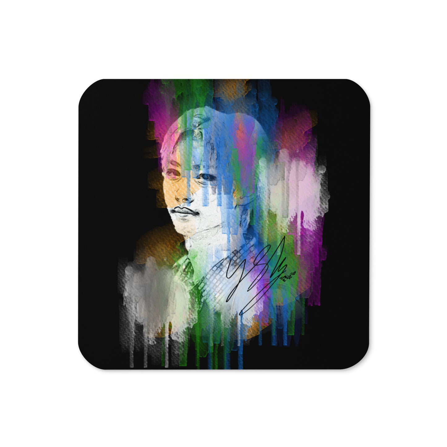 Stray Kids Felix, Lee Felix Waterpaint Portrait Cork Coaster