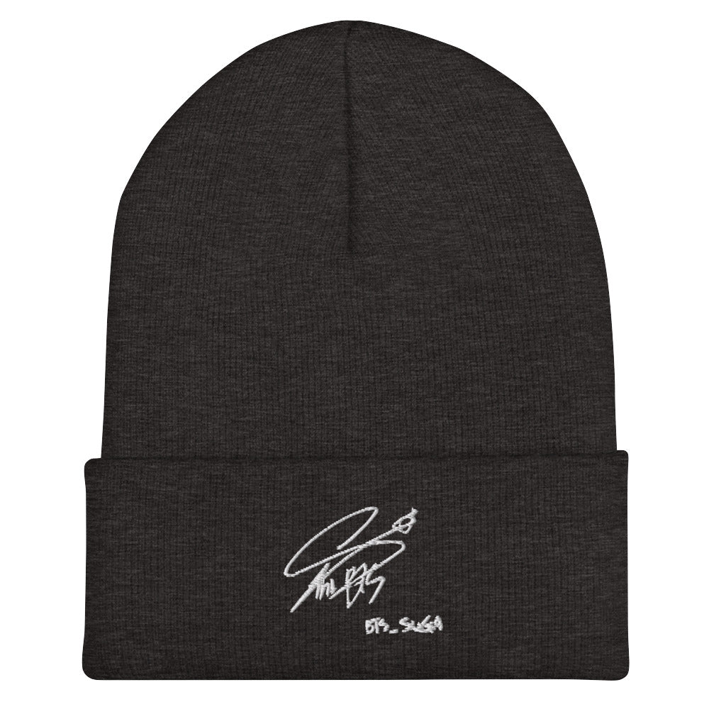 BTS Suga, Min Yoon-gi Autograph Embroidery Cuffed Beanie