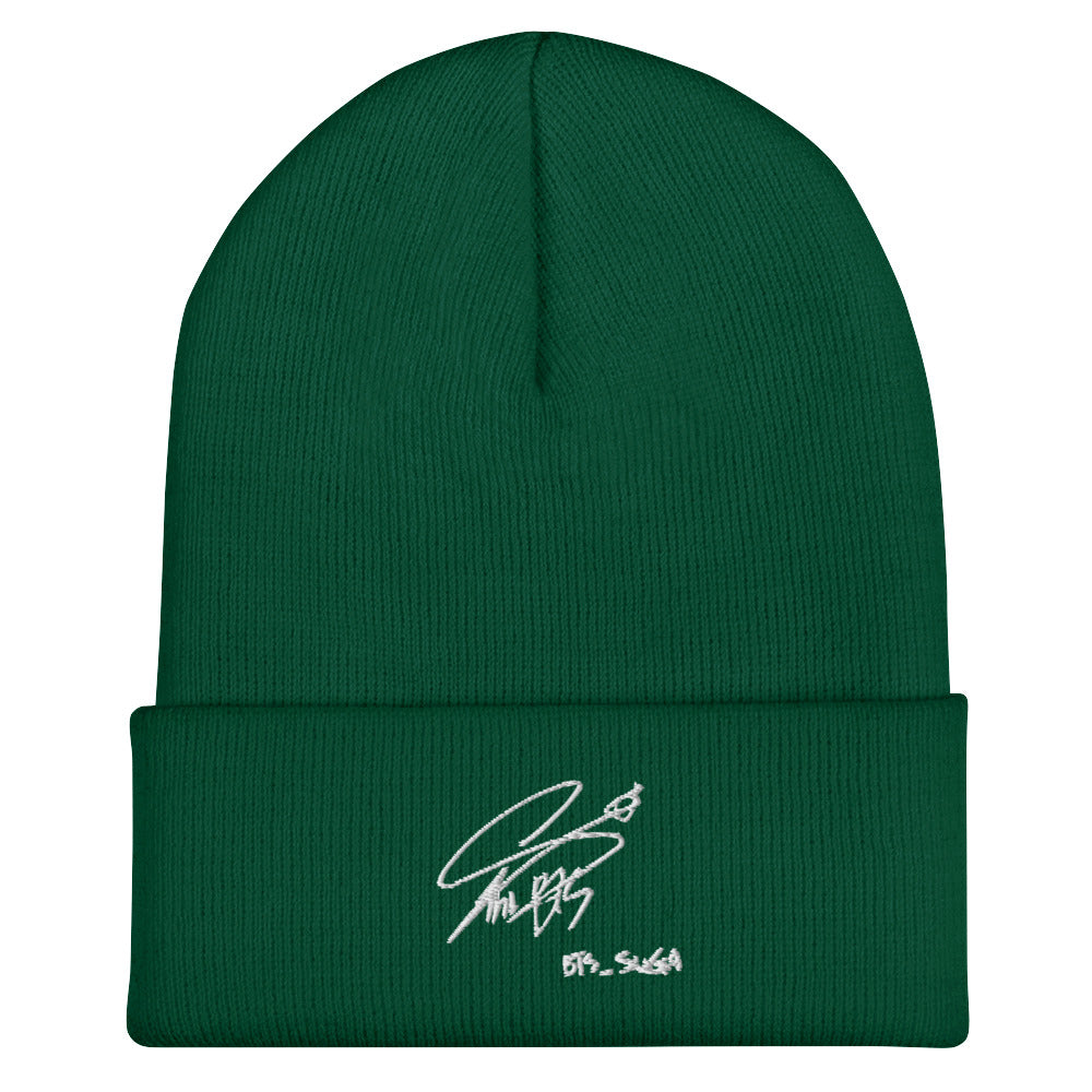 BTS Suga, Min Yoon-gi Autograph Embroidery Cuffed Beanie