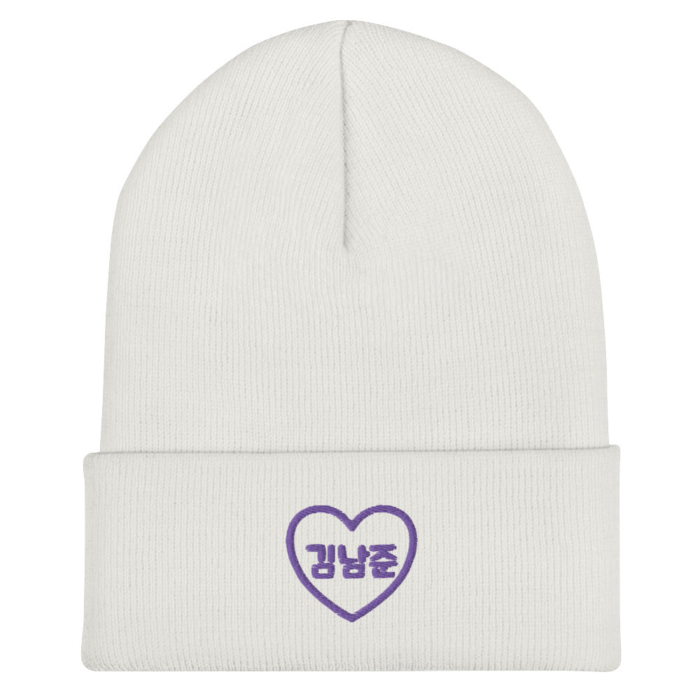 BTS RM, Kim Nam-joon BTS Purple Embroidery Beanie