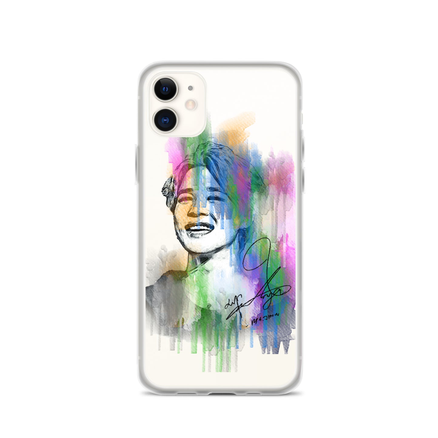 BTS Jimin, Park Ji-min Waterpaint portrait iPhone Case