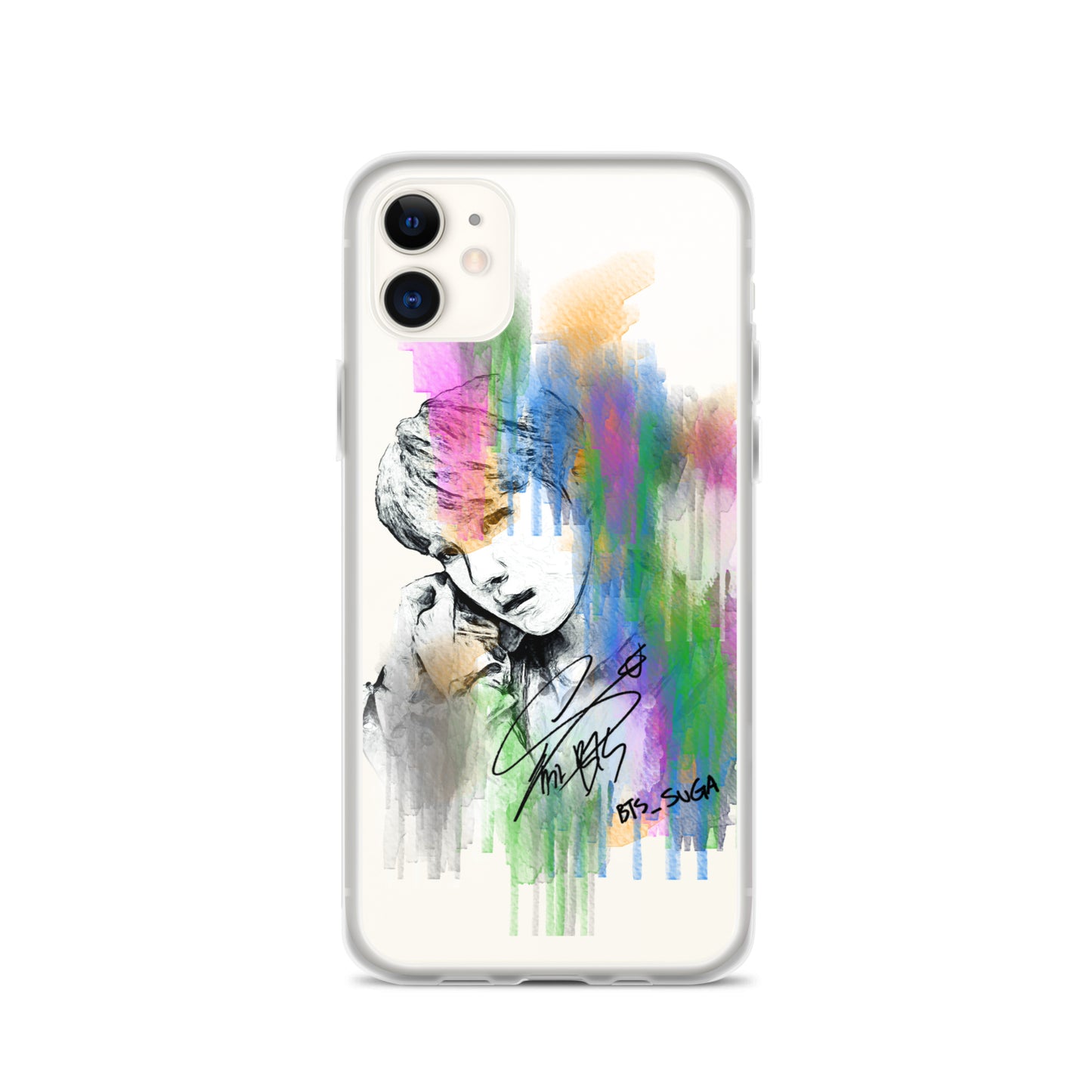 BTS Suga, Min Yoon-gi Waterpaint portrait iPhone Case