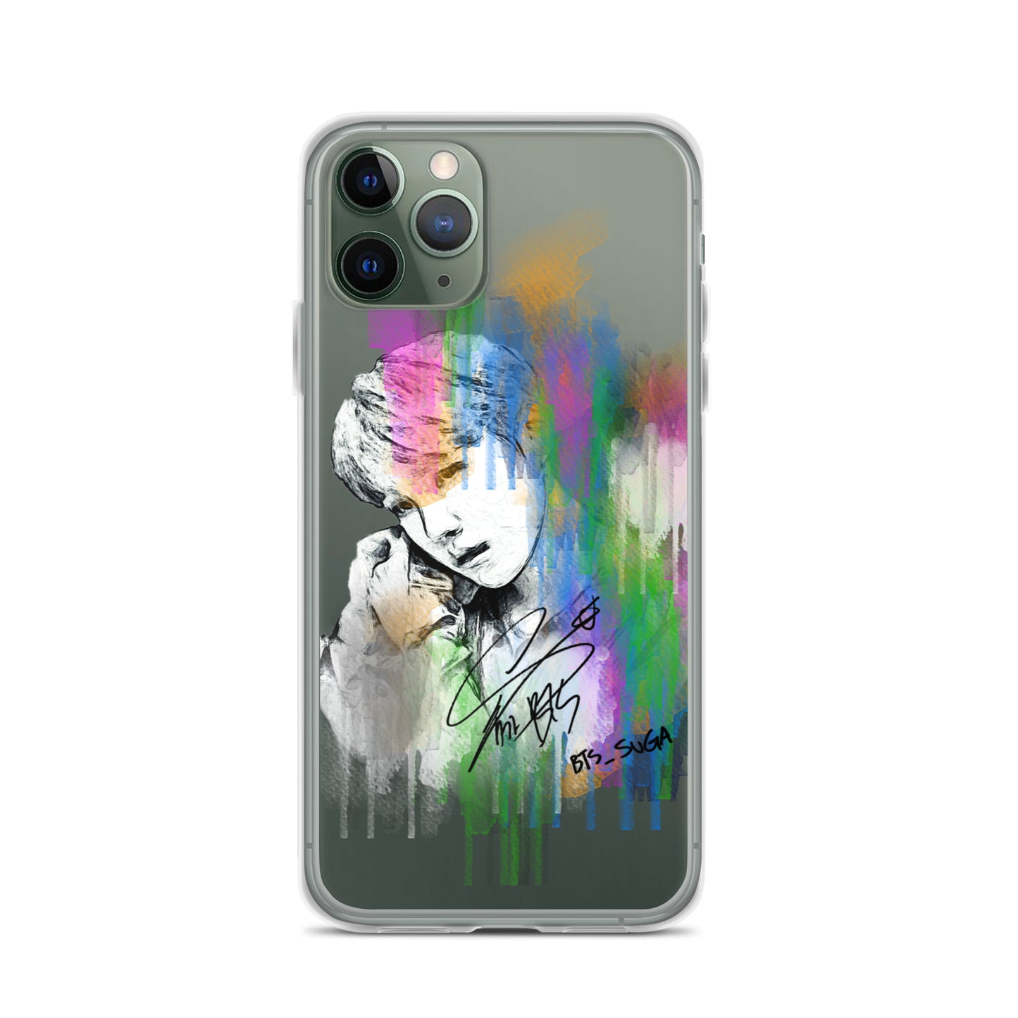 BTS Suga, Min Yoon-gi Waterpaint portrait iPhone Case