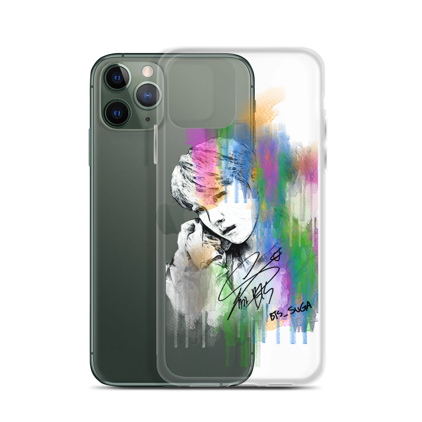 BTS Suga, Min Yoon-gi Waterpaint portrait iPhone Case