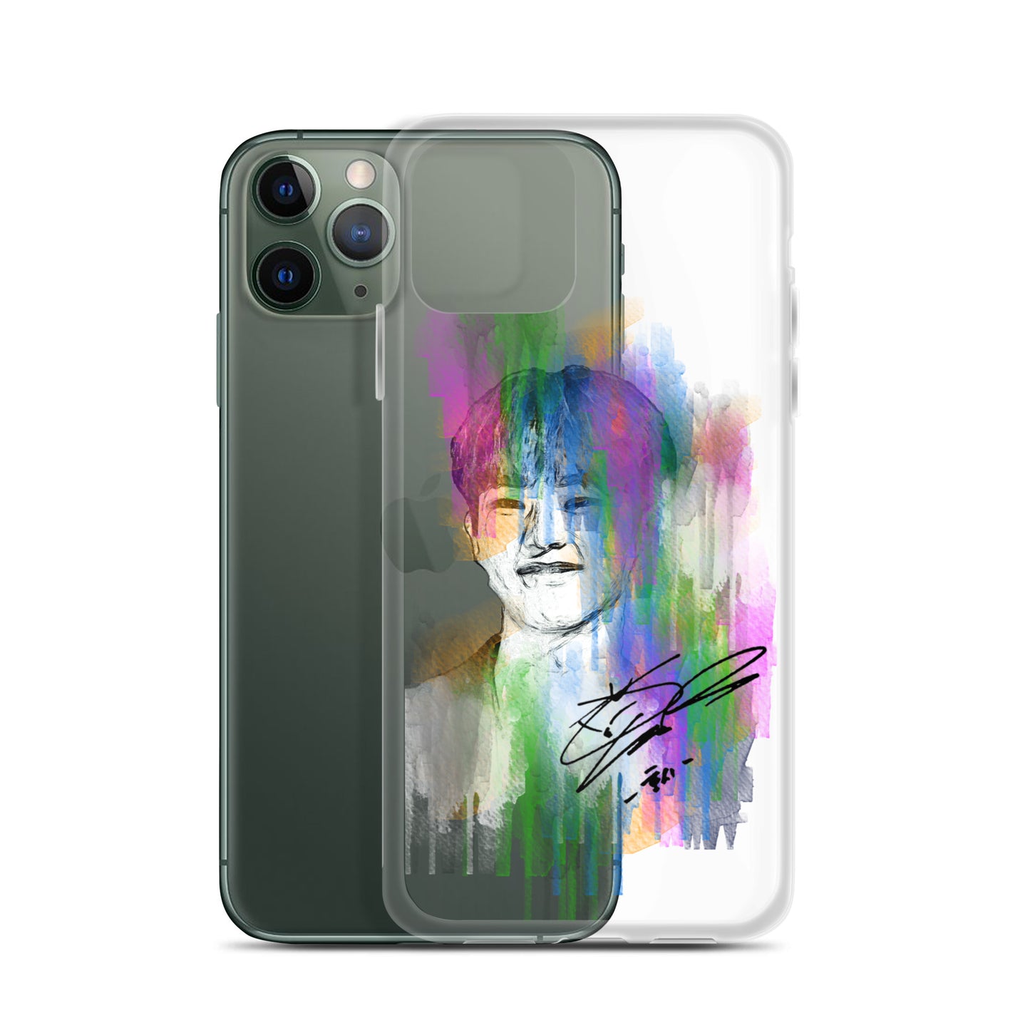 SEVENTEEN Hoshi, Kwon Soon-young Waterpaint Portrait iPhone Case