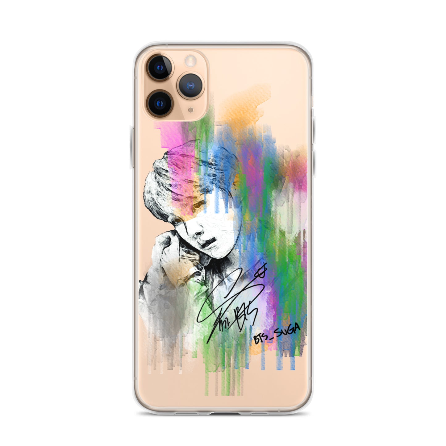 BTS Suga, Min Yoon-gi Waterpaint portrait iPhone Case