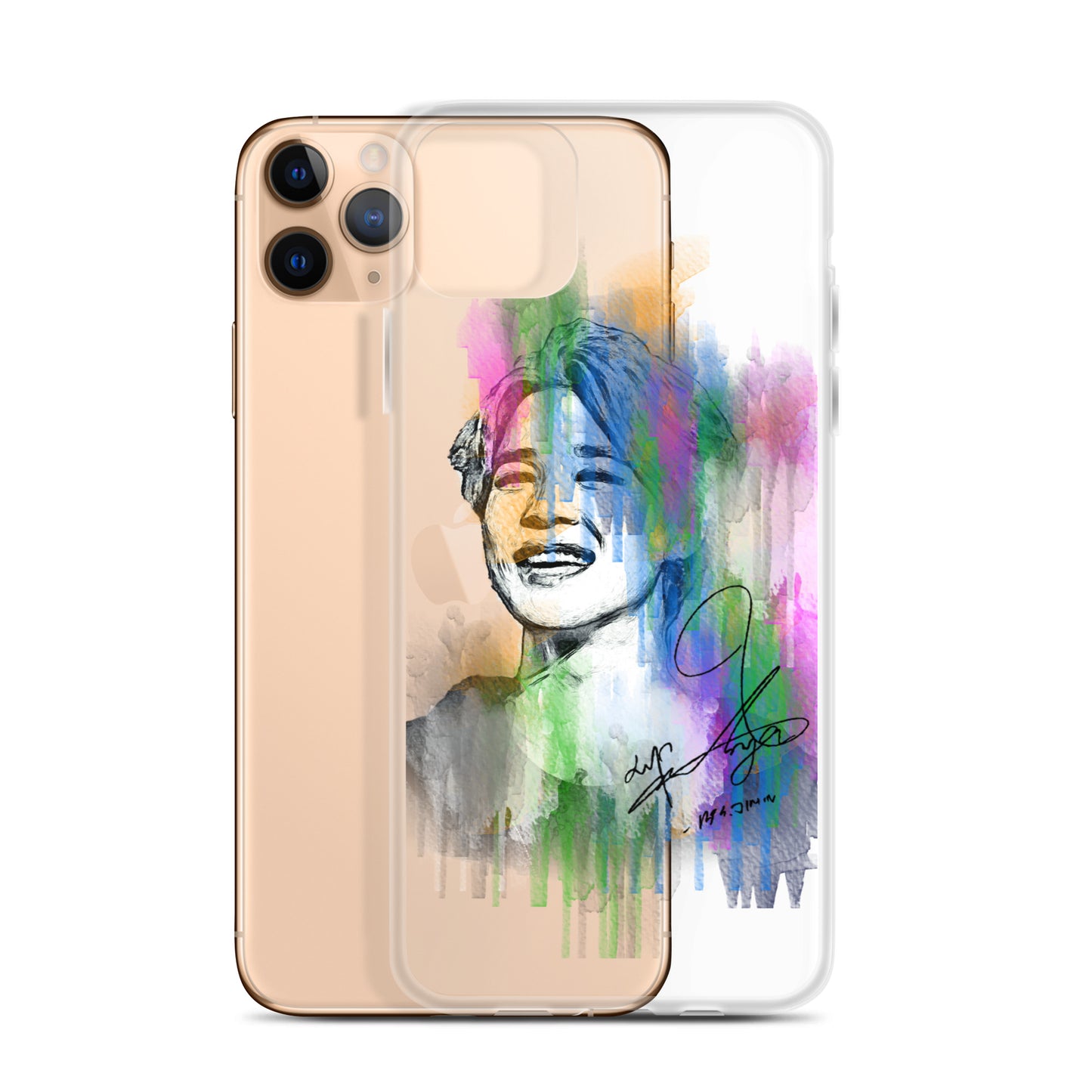 BTS Jimin, Park Ji-min Waterpaint portrait iPhone Case