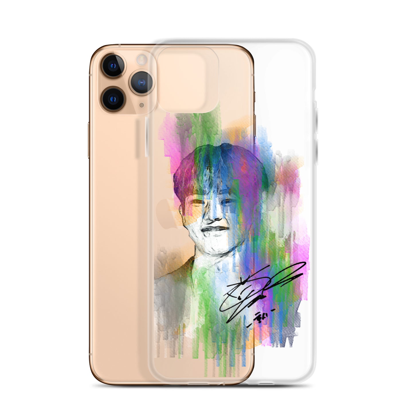 SEVENTEEN Hoshi, Kwon Soon-young Waterpaint Portrait iPhone Case