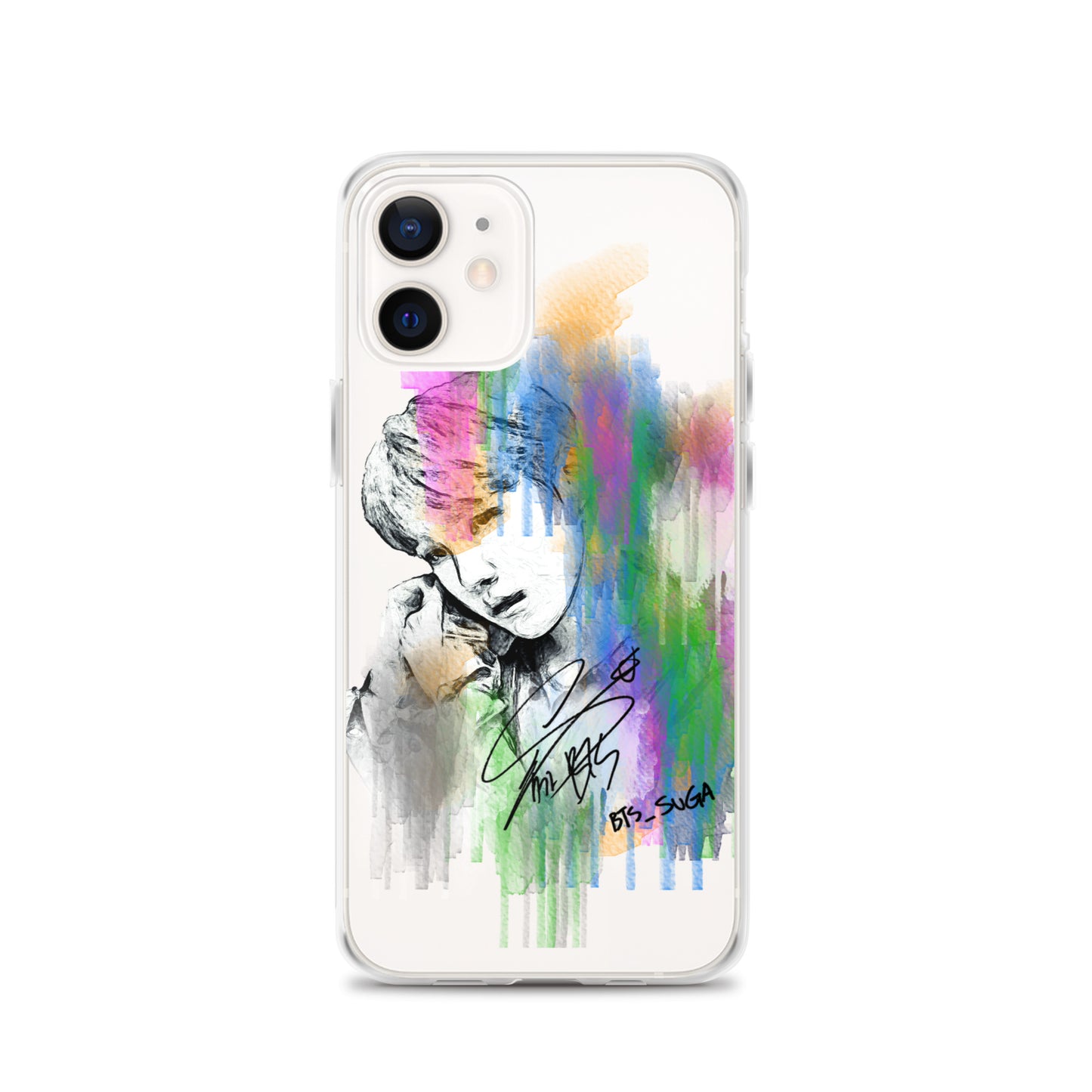 BTS Suga, Min Yoon-gi Waterpaint portrait iPhone Case