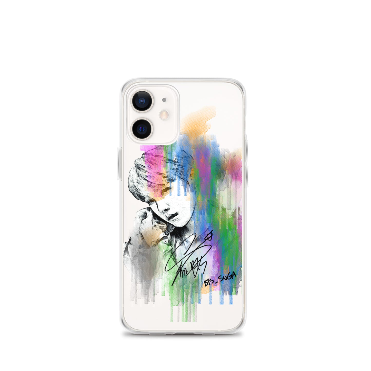 BTS Suga, Min Yoon-gi Waterpaint portrait iPhone Case