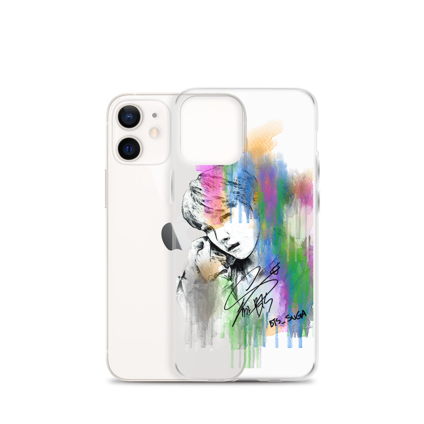 BTS Suga, Min Yoon-gi Waterpaint portrait iPhone Case