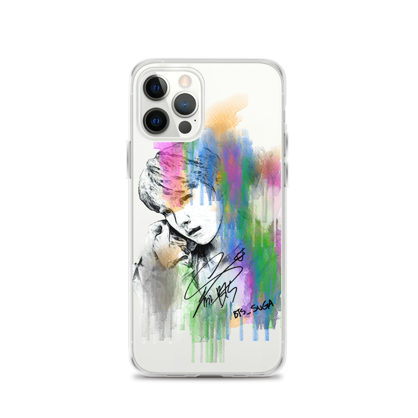 BTS Suga, Min Yoon-gi Waterpaint portrait iPhone Case