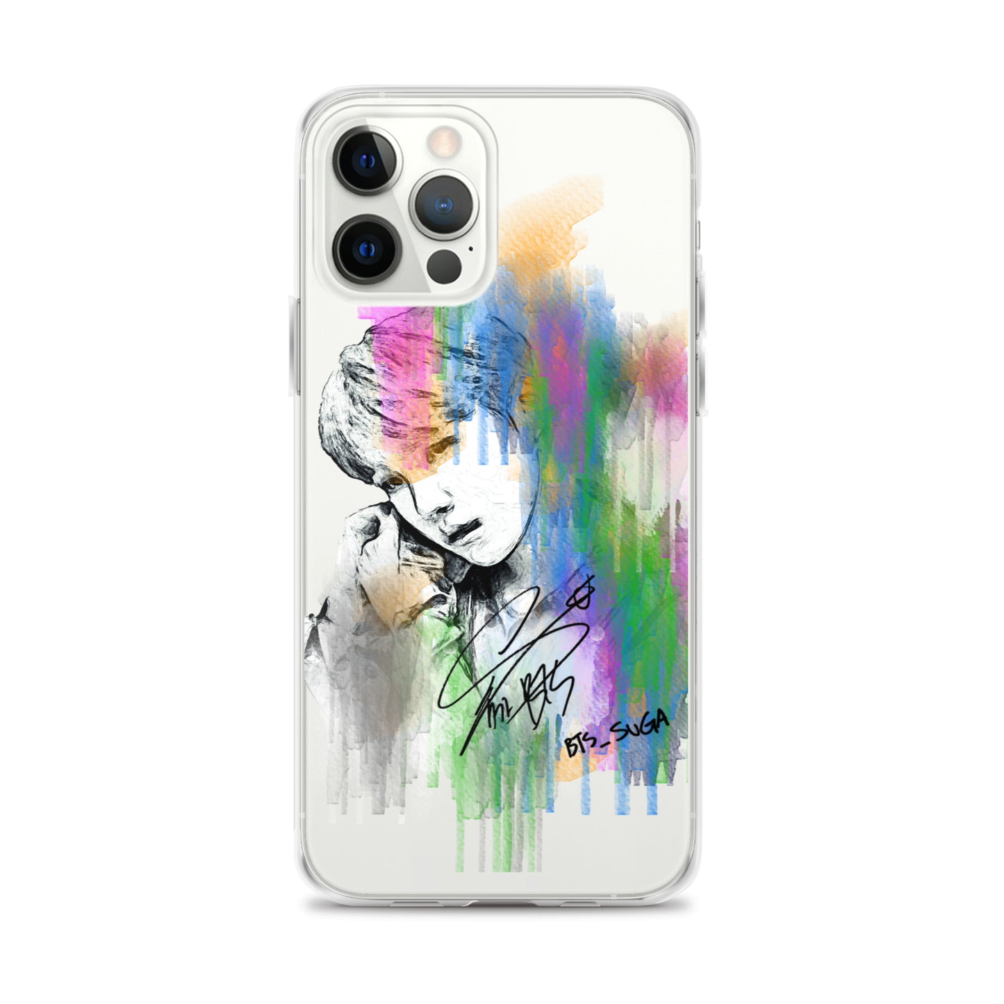 BTS Suga, Min Yoon-gi Waterpaint portrait iPhone Case