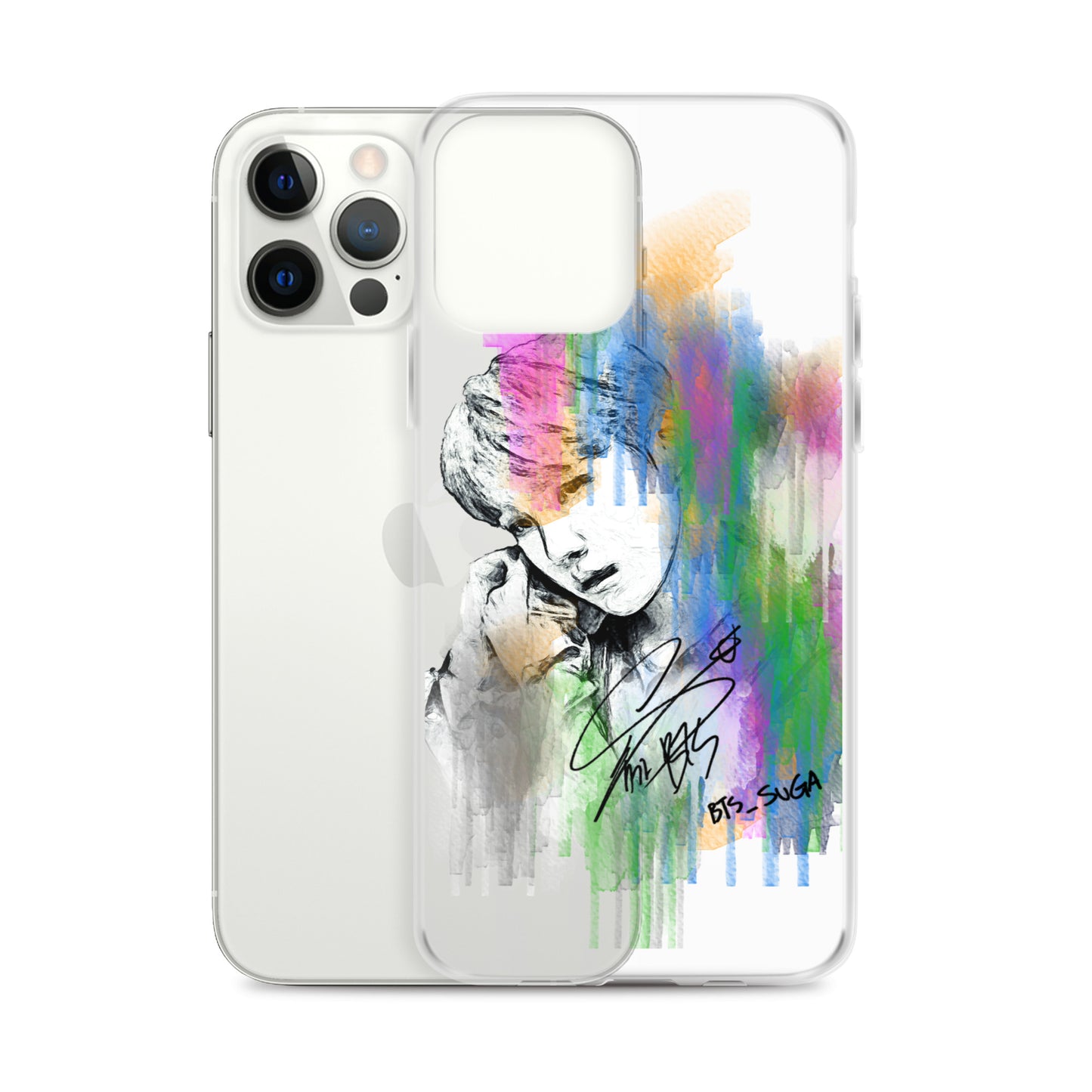 BTS Suga, Min Yoon-gi Waterpaint portrait iPhone Case