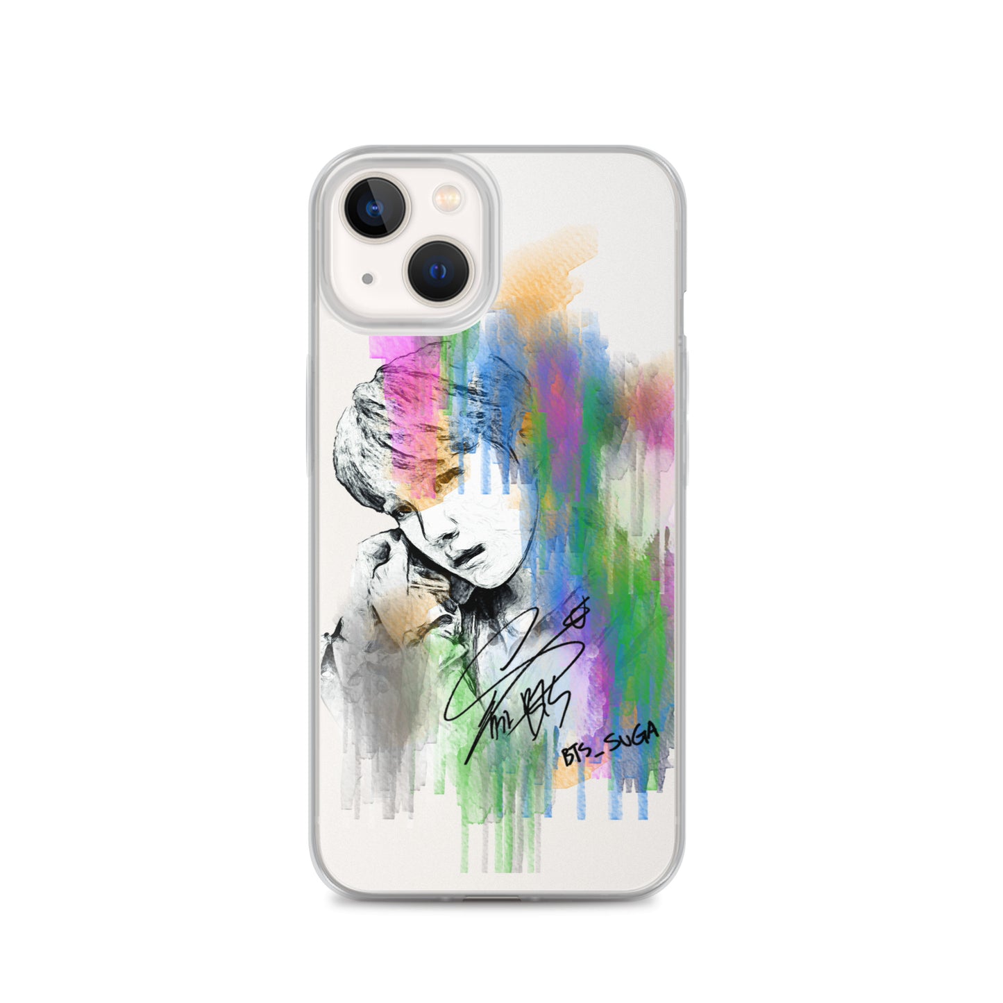 BTS Suga, Min Yoon-gi Waterpaint portrait iPhone Case