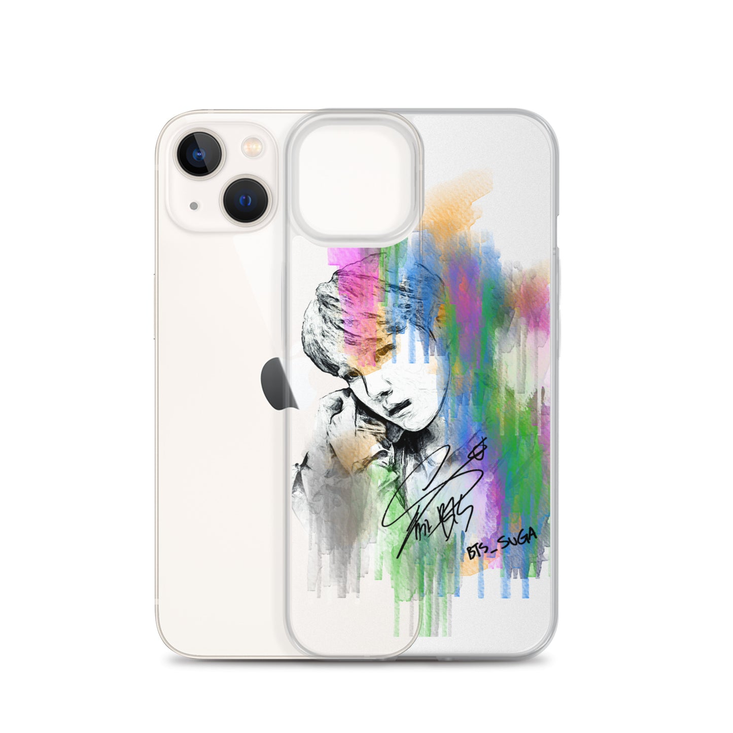 BTS Suga, Min Yoon-gi Waterpaint portrait iPhone Case