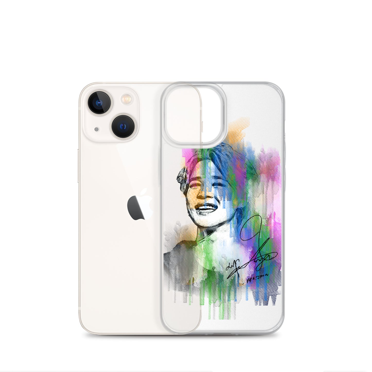 BTS Jimin, Park Ji-min Waterpaint portrait iPhone Case