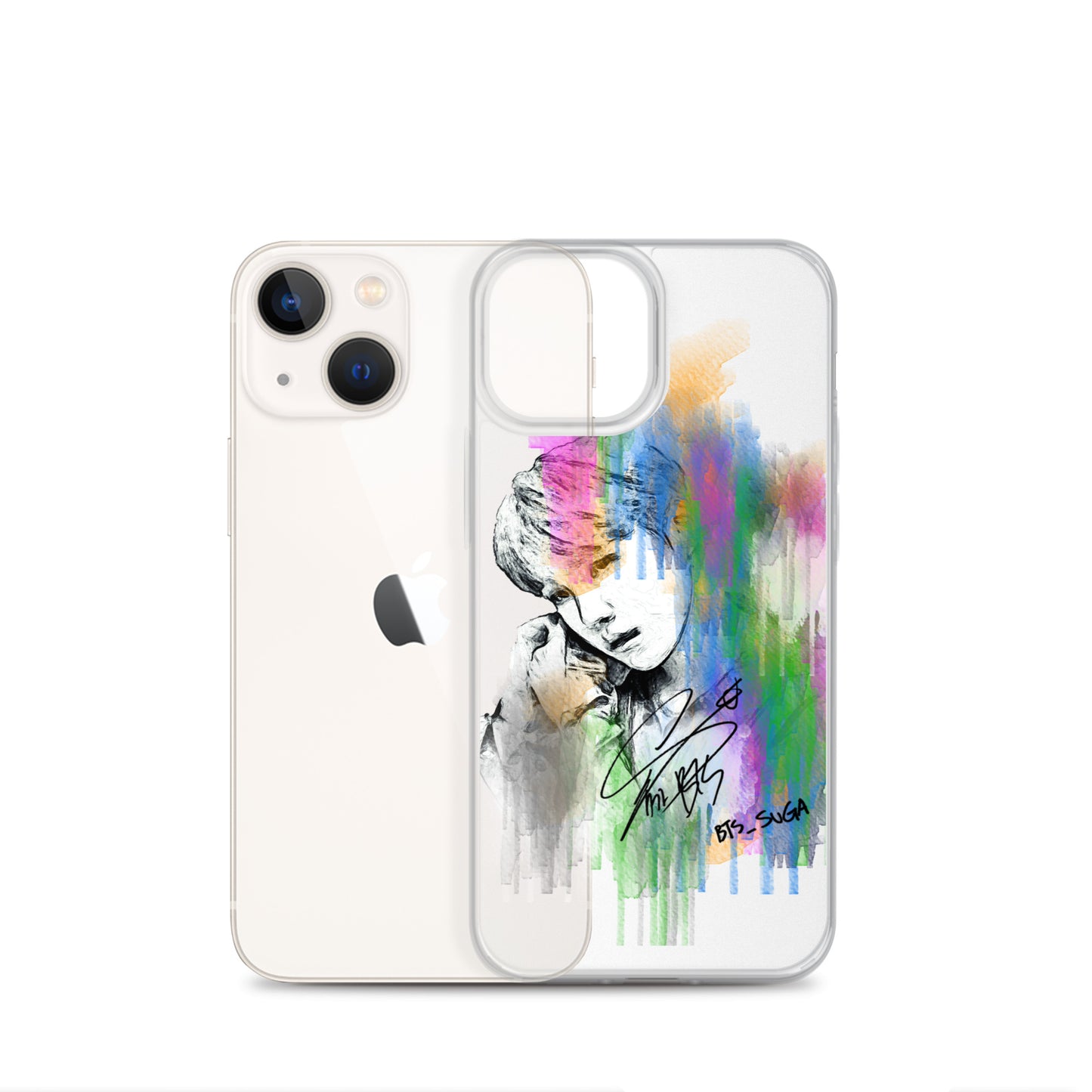 BTS Suga, Min Yoon-gi Waterpaint portrait iPhone Case