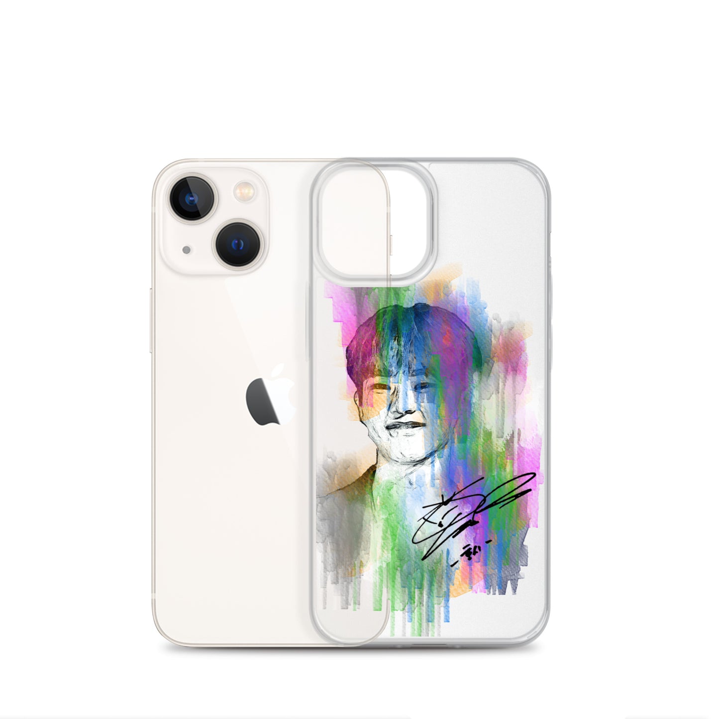 SEVENTEEN Hoshi, Kwon Soon-young Waterpaint Portrait iPhone Case