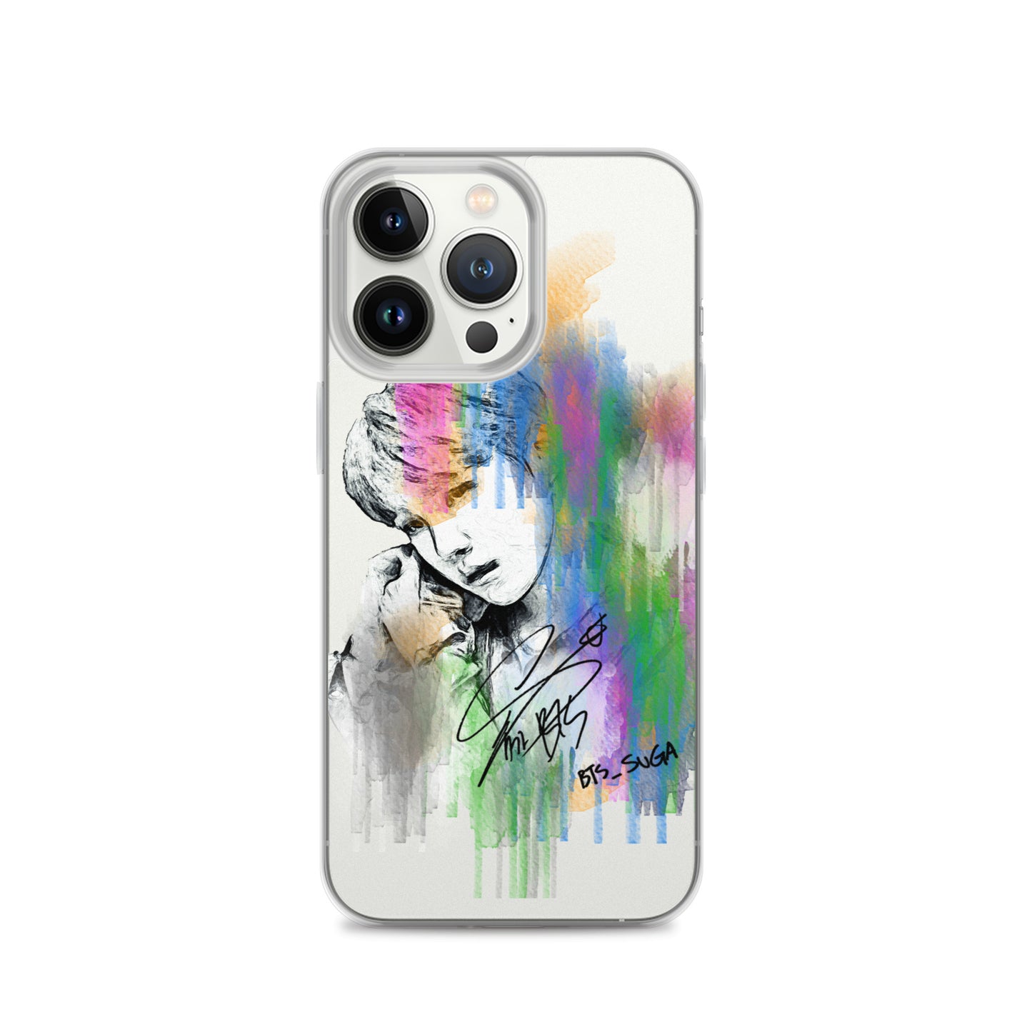 BTS Suga, Min Yoon-gi Waterpaint portrait iPhone Case