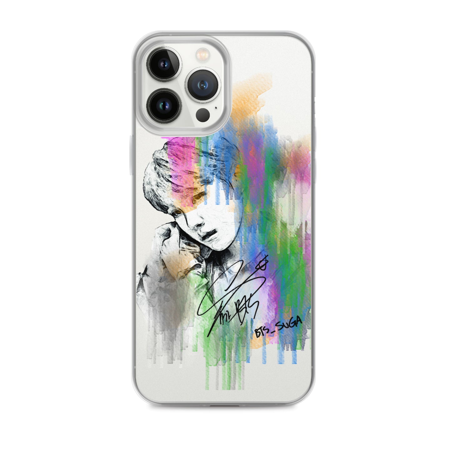 BTS Suga, Min Yoon-gi Waterpaint portrait iPhone Case