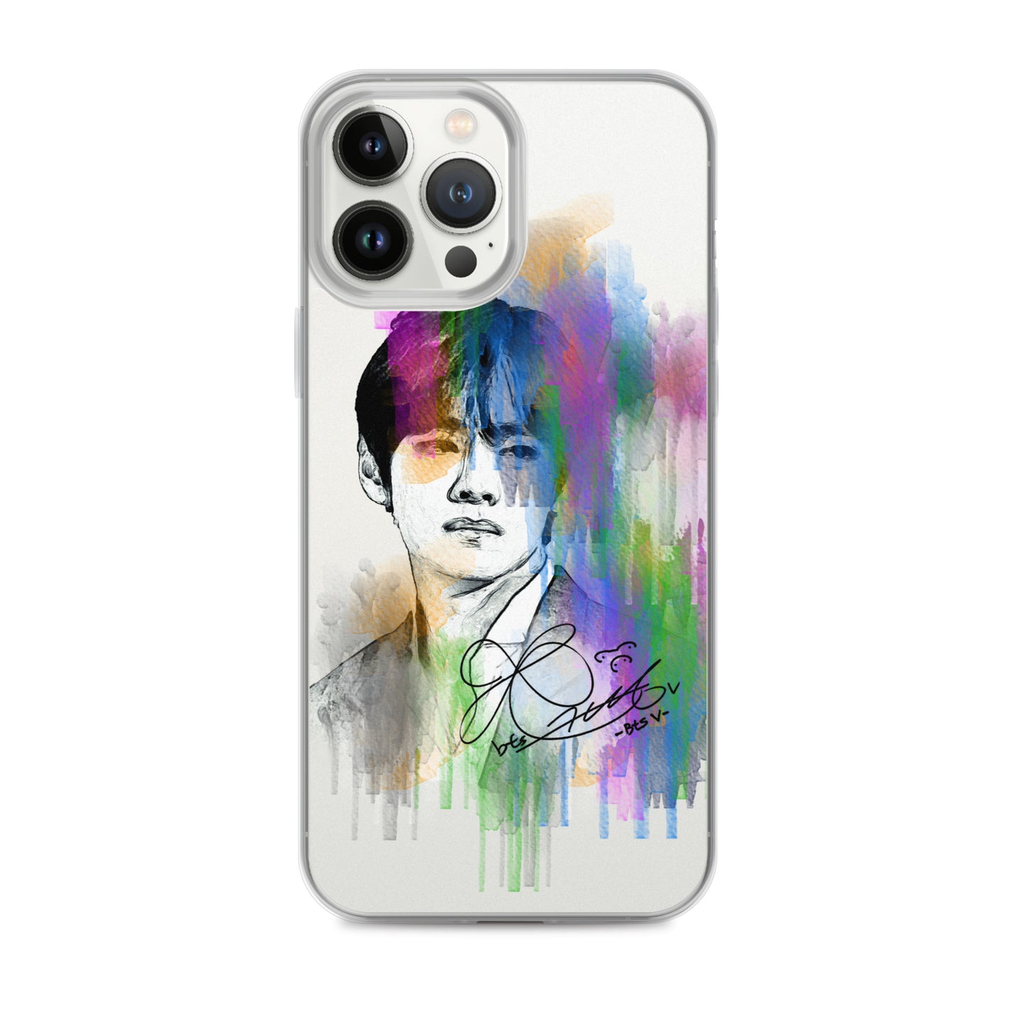 BTS V, Kim Tae-hyung Waterpaint portrait iPhone Case