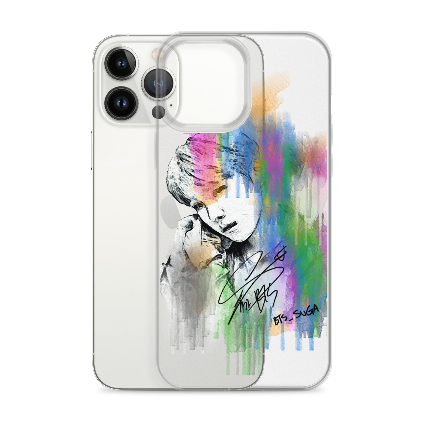 BTS Suga, Min Yoon-gi Waterpaint portrait iPhone Case