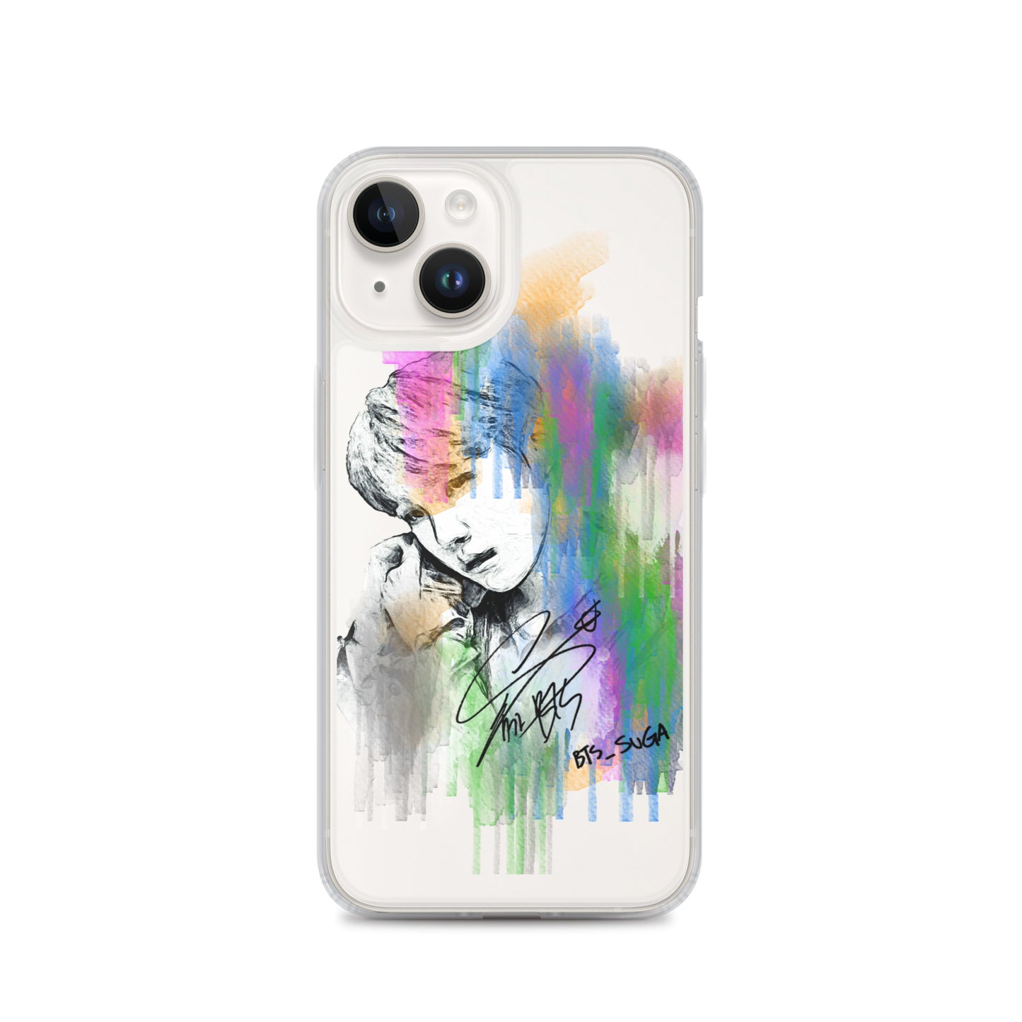 BTS Suga, Min Yoon-gi Waterpaint portrait iPhone Case
