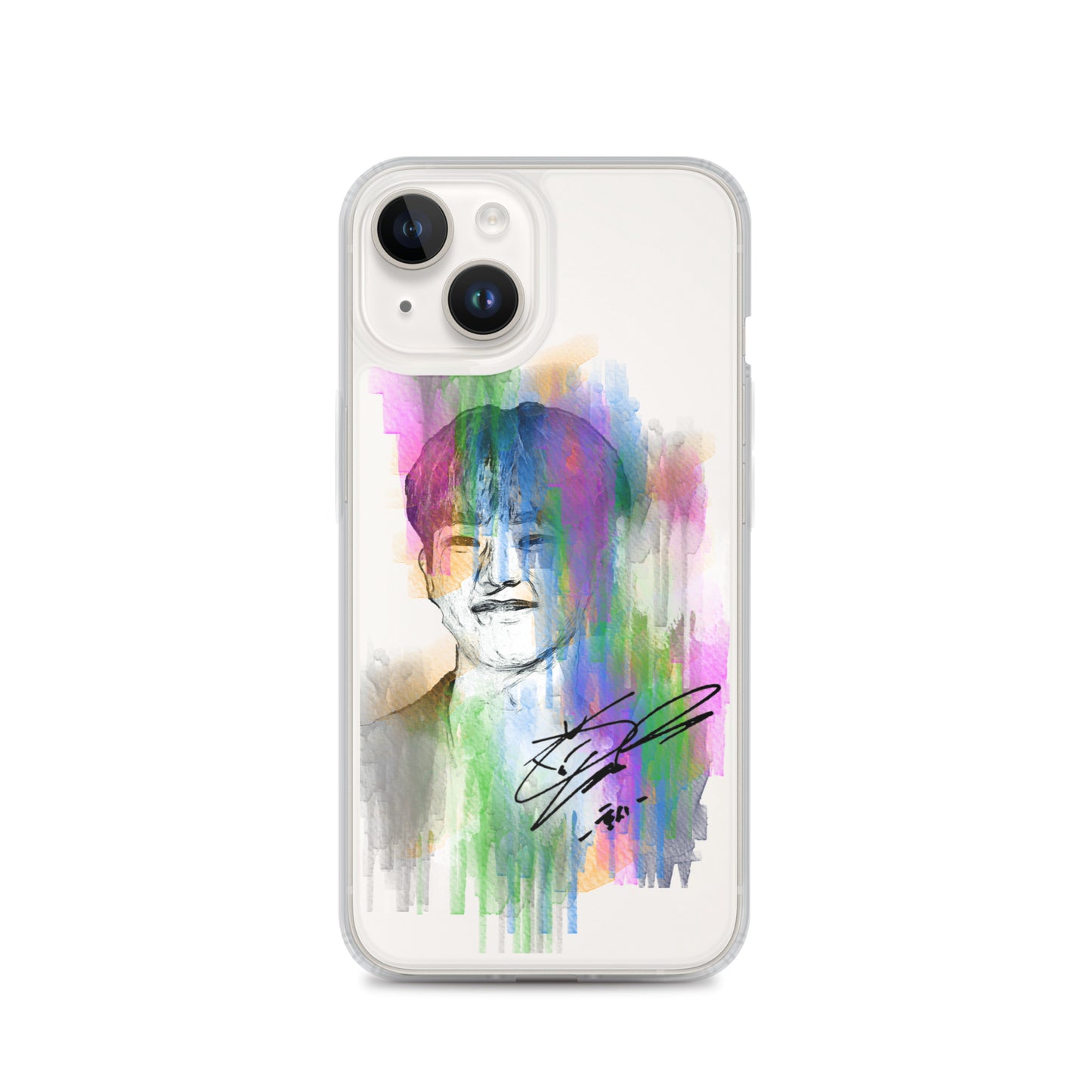 SEVENTEEN Hoshi, Kwon Soon-young Waterpaint Portrait iPhone Case