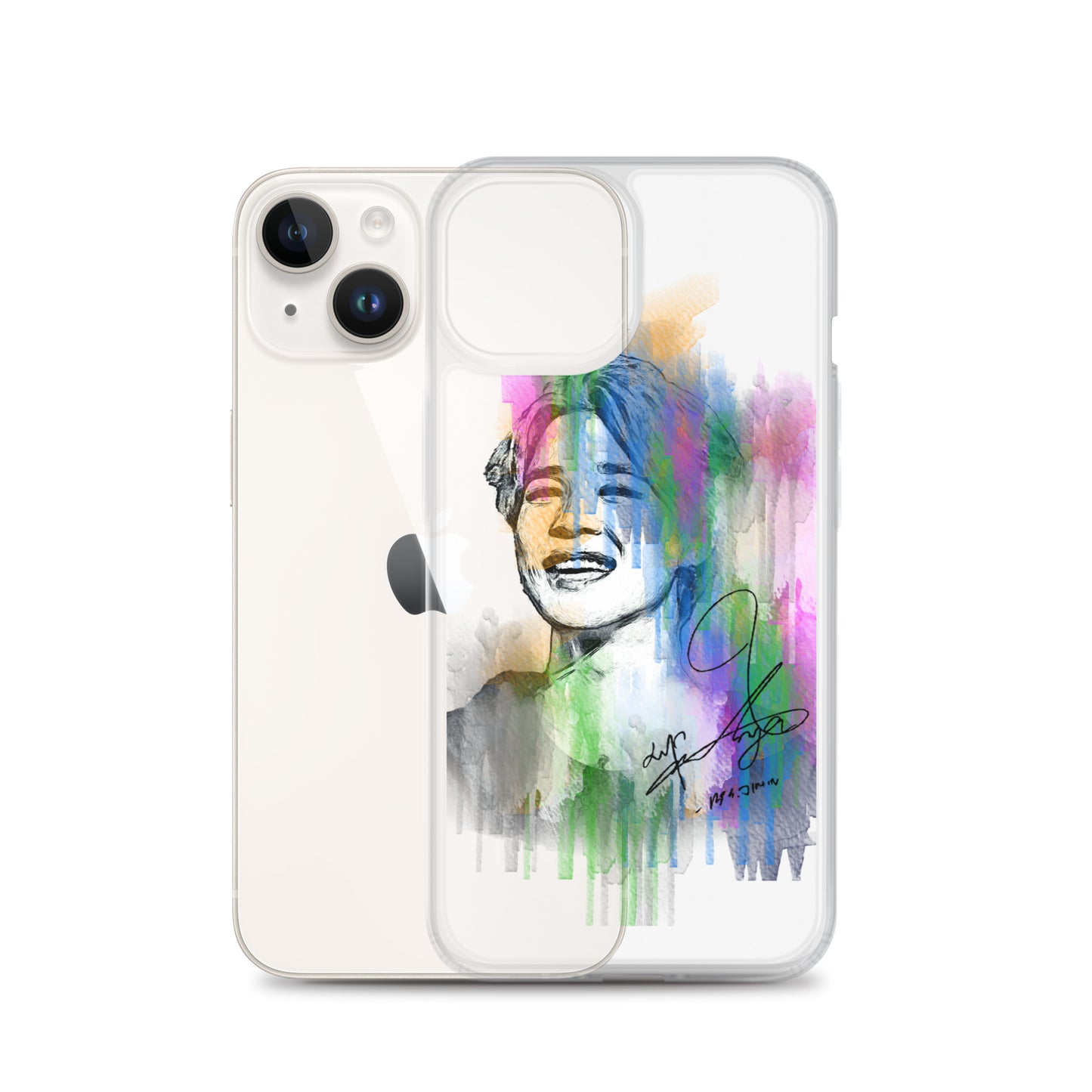 BTS Jimin, Park Ji-min Waterpaint portrait iPhone Case