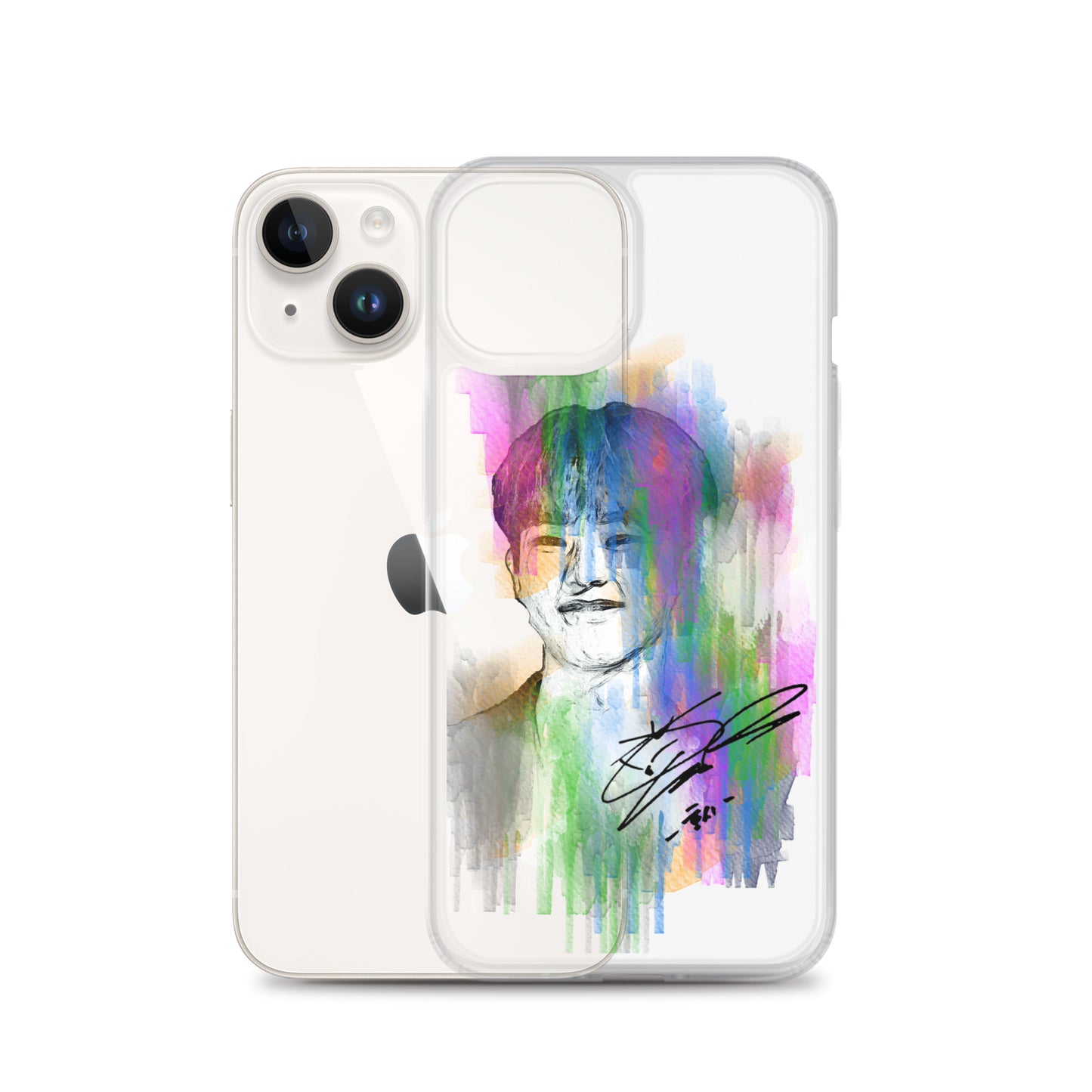 SEVENTEEN Hoshi, Kwon Soon-young Waterpaint Portrait iPhone Case