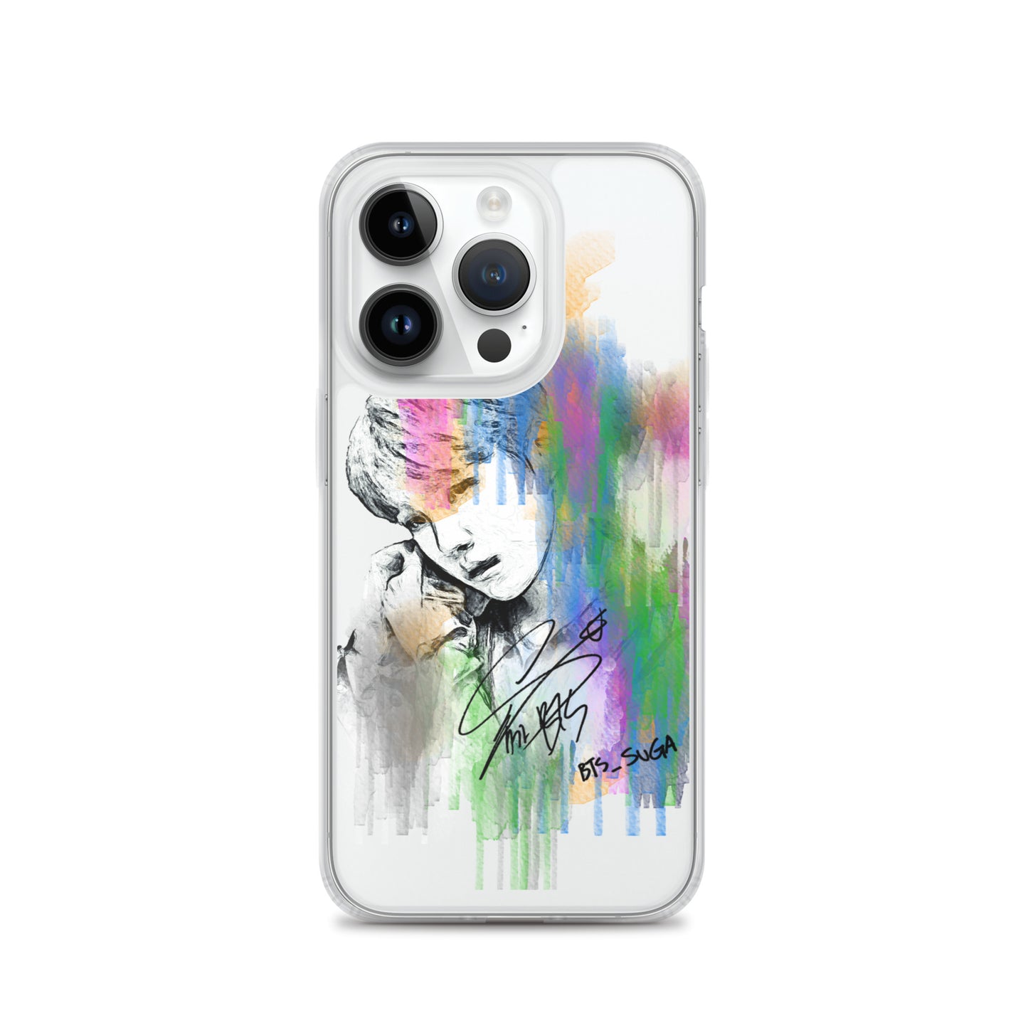 BTS Suga, Min Yoon-gi Waterpaint portrait iPhone Case